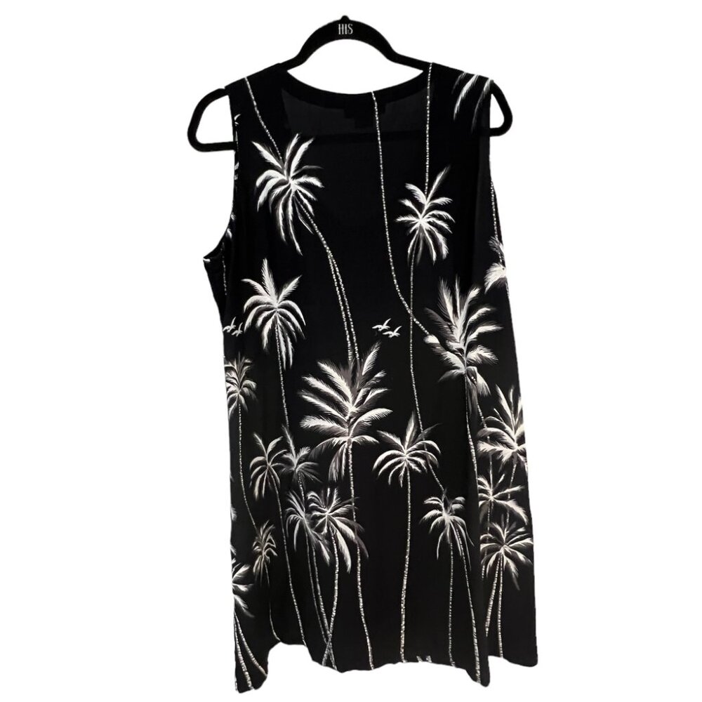 Palm Tree Print Pineapple Cove Sleeveless Dress Size XL